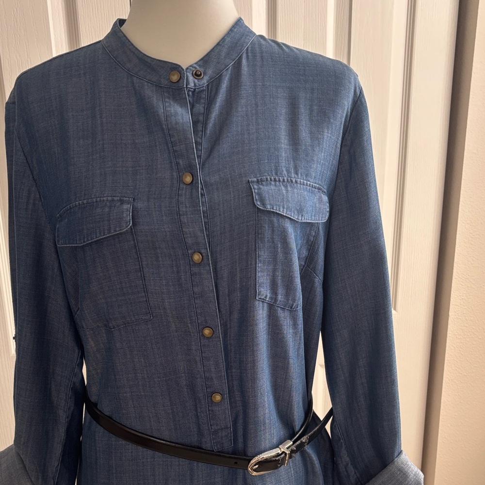 Tommy Bahama Blue Long Sleeve Dress - Picture 2 of 7